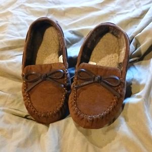 Toddler boys moccasin slippers